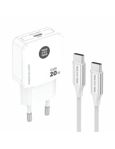 GAN 20W Fast Charger with White USB-C Cable 2