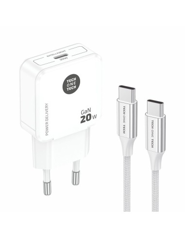 GAN 20W Fast Charger with White USB-C Cable
