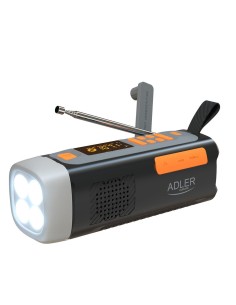 Solar Emergency Radio with Crank and 4W LED Lantern