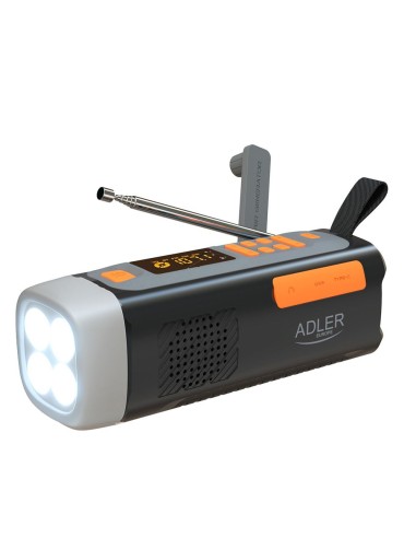Solar-Notfallradio mit Kurbel und 4W LED-Lampe