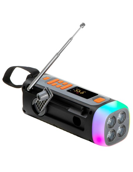 Solar-Notfallradio mit Kurbel und 4W LED-Lampe