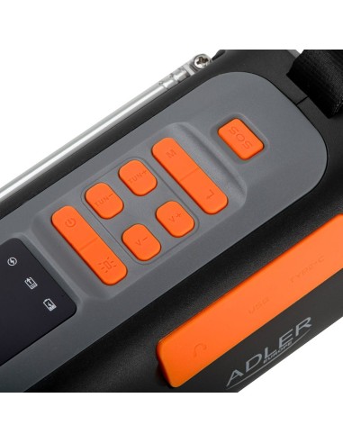 Solar-Notfallradio mit Kurbel und 4W LED-Lampe