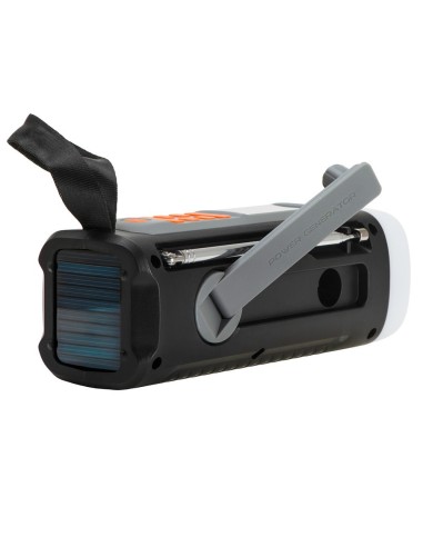 Solar-Notfallradio mit Kurbel und 4W LED-Lampe