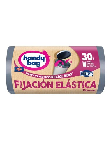 Elastic Fixation Trash Bag 30 l, 12 pcs
