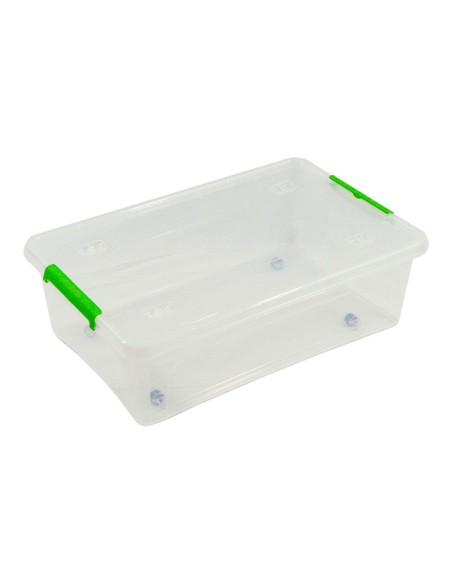 Boîte transparente multiusage avec roues 29 l - 58,5 x 39 x 17 cm