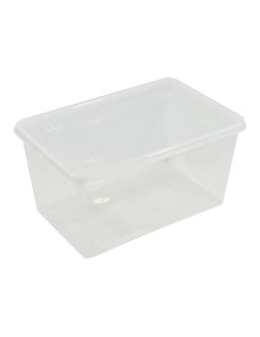 Clear multi-purpose storage box with lid 44 l - 58.5 x 39 x 30 cm