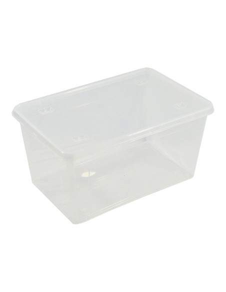 Transparente Mehrzweckbox mit Deckel 44 l - 58,5 x 39 x 30 cm