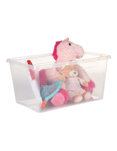 Caixa transparente multiuso com tampa 44 l - 58,5 x 39 x 30 cm 2