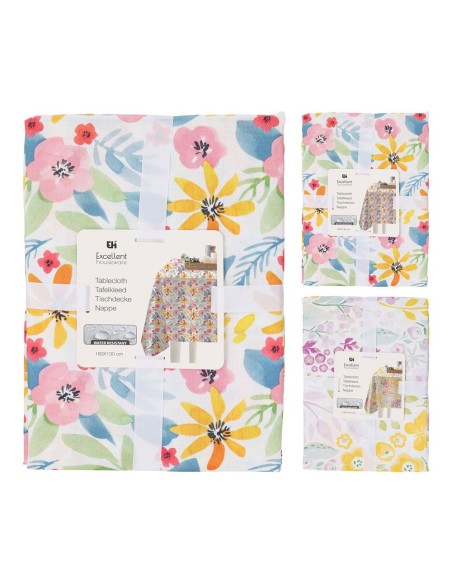 Toalha de poliéster estampada flores 180 x 130 cm