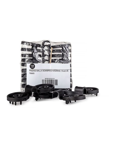 Schwarze Schattenstoff-Clips, 10 Stück