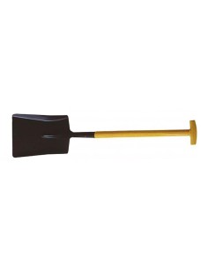 Square wooden shovel with muleta handle 26 x 17 x 110 cm