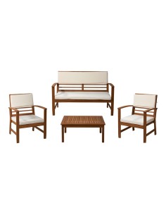 Conjunto de jardín de madera de acacia, 4 piezas