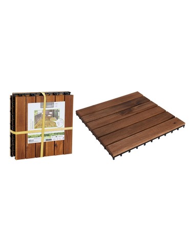Piastrelle in legno di acacia IPX5, 30 x 30 cm, 4 pezzi