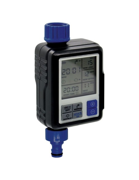 Programador de riego electrónico IPX5 360° con pantalla digital