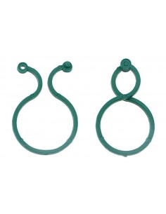 PVC Clips for Supporting Small Trees, 4 x 2.7 cm - Blister of 20 pcs