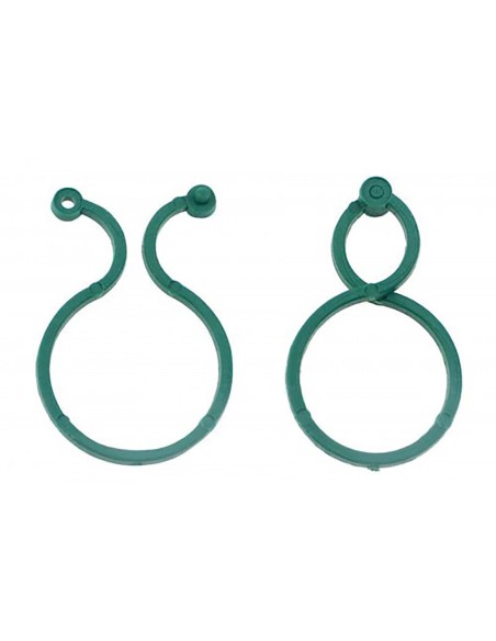 PVC-Clips zur Unterstützung kleiner Bäume, 4 x 2,7 cm - Blister mit 20 Stück