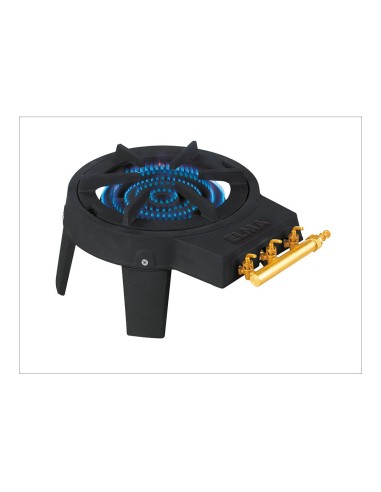 Fornello a gas in ghisa a tripla valvola 9 kW 40 x 30 x 19 cm