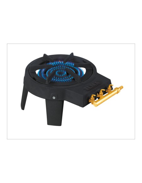 Fornello a gas in ghisa a tripla valvola 9 kW 40 x 30 x 19 cm