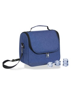 Bolsa térmica 9 l azul com alça preta 26 x 15 x 25 cm