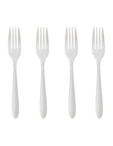 Juego de 4 tenedores de acero inoxidable 20 cm