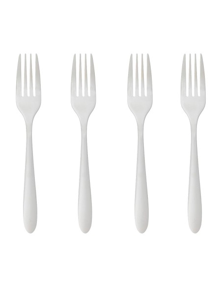 Juego de 4 tenedores de acero inoxidable 20 cm