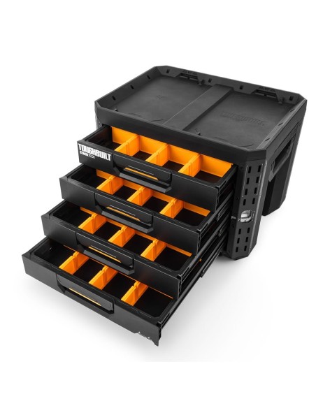 Stacktech Tool Case with 4 Drawers and Lock - 53 x 40.5 x 39.5 cm