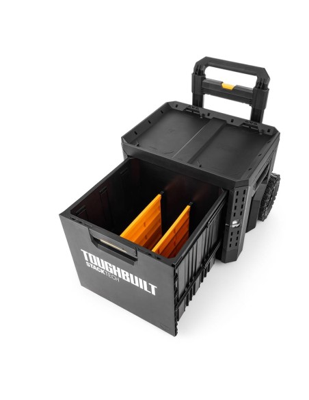 Rolling Tool Case with 1 Drawer, Secure Lock and Stackable Design