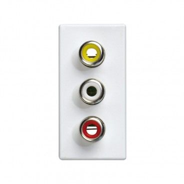 Stecker mit deckel für audio - /video - / 3 cinch-modul engen SIMON 2701093-030