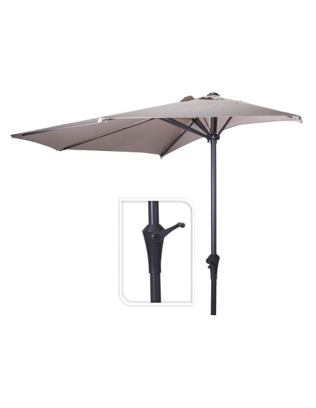 Gartenparasol taupe, Durchmesser 270 cm