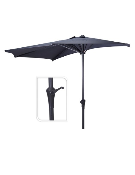 Parasol de jardin anthracite, 270 cm de diamètre