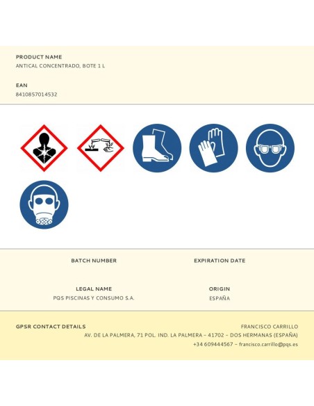 Antical concentrado para limpieza, bote 1 L