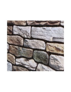 Adesivo imitação de parede cor marrom 30 x 30 cm, pacote com 2 unidades 2