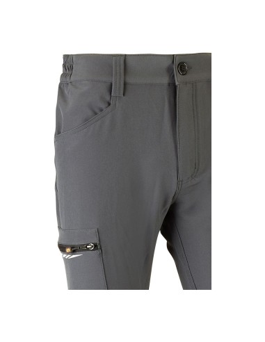 Calça elástica com múltiplos bolsos dynamic cinza tamanho S