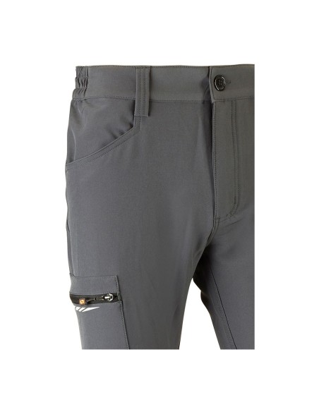Dynamische graue elastische Mehrfachtaschenhose Größe S