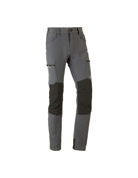 Dynamic grey elastic multi-pocket pants, size 3xl