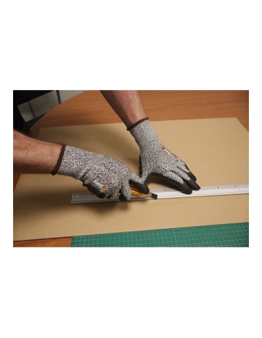 Polyester- und Elasthan-Handschuh mit Polyurethan-Handfläche, schnittfest T-8