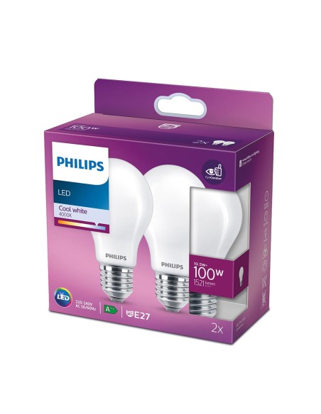 Ampoule LED E27 10,5W 1521lm Lumière du Jour 4000K 2 pcs