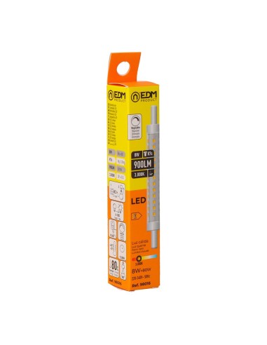 Linear LED Bulb R7s 8W 900lm 3000K dimmable 118mm