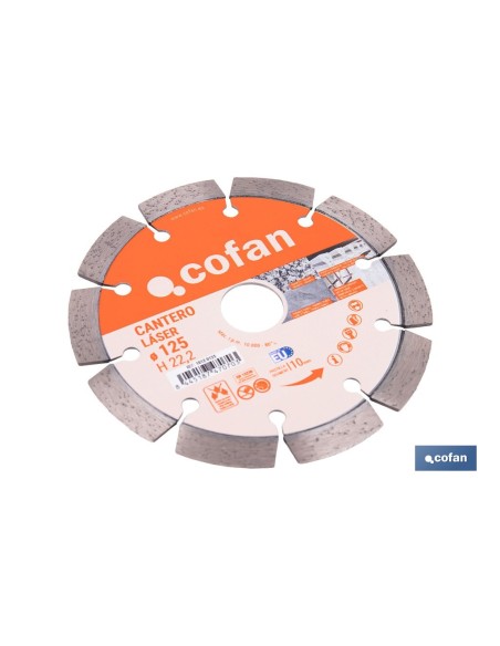 Disco diamante cantero 125mm para corte preciso