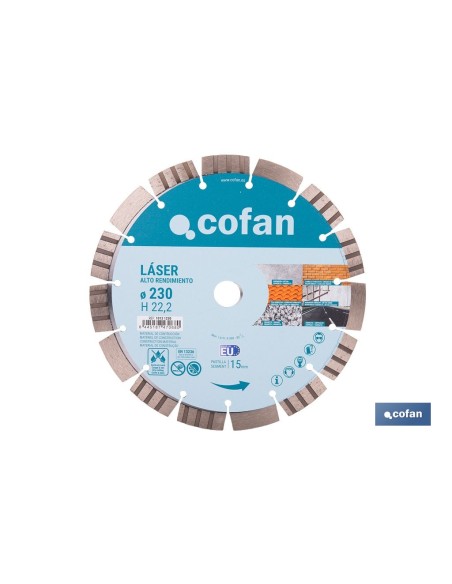 High performance laser disc 230mm H15 for construction