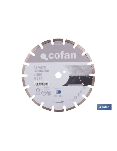 Disque renforcé pour asphalte 300mm H10 - H25,4