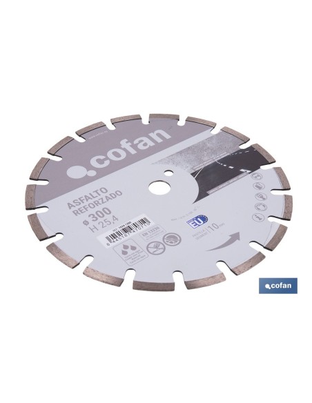 Disque renforcé pour asphalte 300mm H10 - H25,4