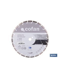 Reinforced asphalt cutting disc 350mm H10 - H25,4