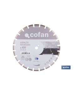 Reinforced asphalt cutting disc 400mm H10 - H25.4