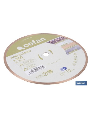 Porcelain disc for table saws 350mm - H25.4
