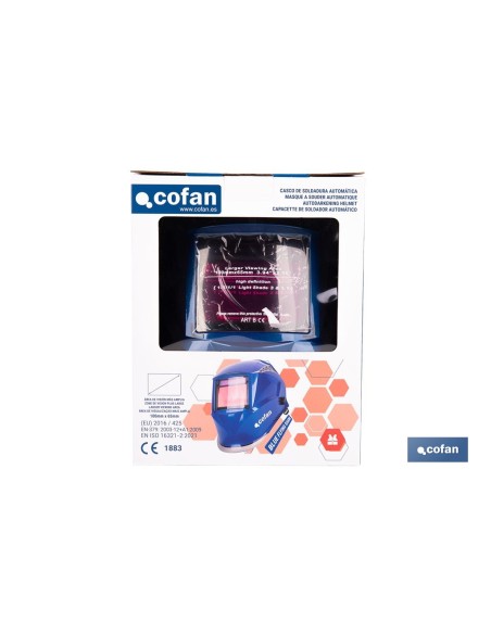 Capacete de soldagem automático com visor de 480 mm para ARC/MIG/MAG/TIG