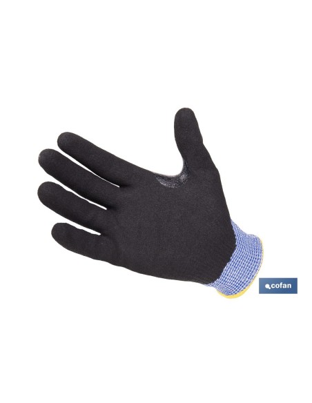 Luvas anticorte HPPE com nitrilo sandy coat tamanho 11