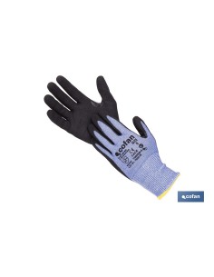 Guanto anticorte HPPE con nitrile sandy coat taglia 8