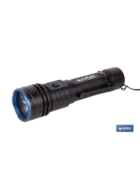 High Power LED Flashlight 2000 LM with 5 Functions Ø40 x 148 mm