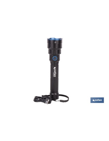 High-Power LED Flashlight 10,000 lm with 6 Functions Ø60 x 250 mm